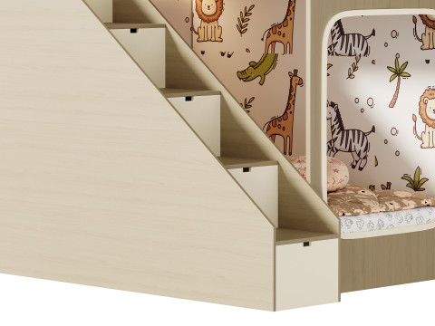 Bunk bed for kids 5 Modelo 3D