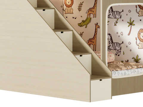 Letto a castello per bambini 5 Modello 3D