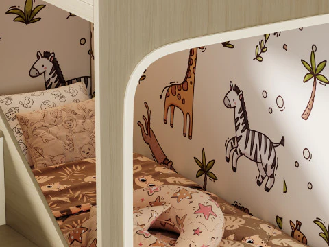 Letto a castello per bambini 5 Modello 3D