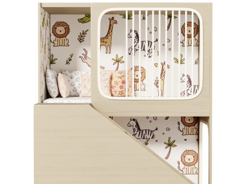 Letto a castello per bambini 5 Modello 3D