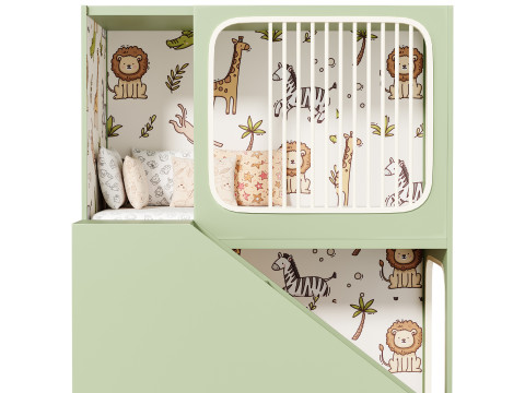 Bunk bed for kids 5 Modelo 3D