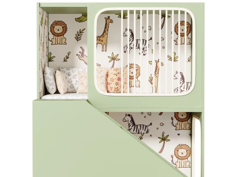 Letto a castello per bambini 5 Modello 3D