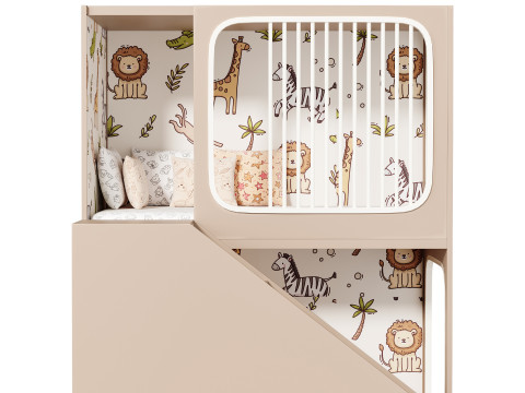 Bunk bed for kids 5 Modelo 3D