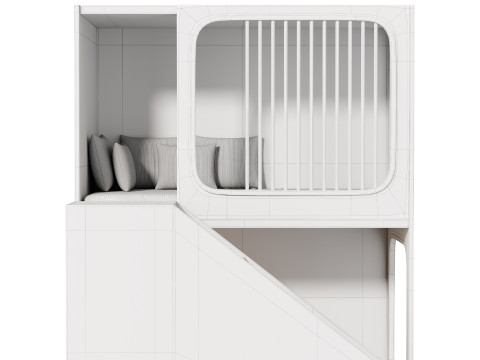 Bunk bed for kids 5 Modelo 3D