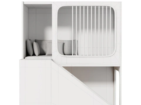 Letto a castello per bambini 5 Modello 3D