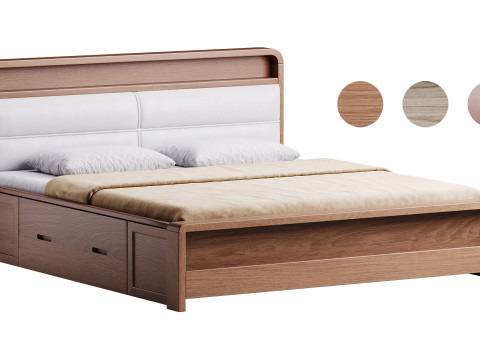 LITFAD Marco de cama bed Modelo 3D