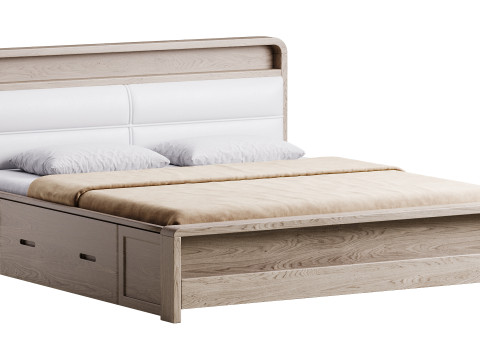 LITFAD Marco de cama bed Modelo 3D
