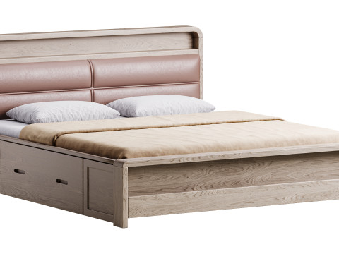 LITFAD Marco de cama bed Modelo 3D
