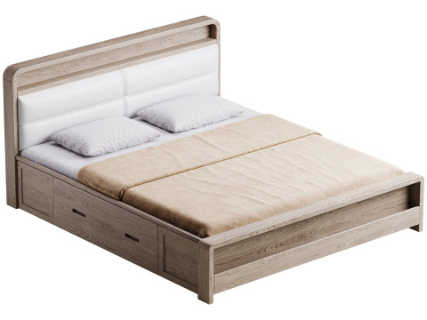 LITFAD Marco de cama bed Modelo 3D