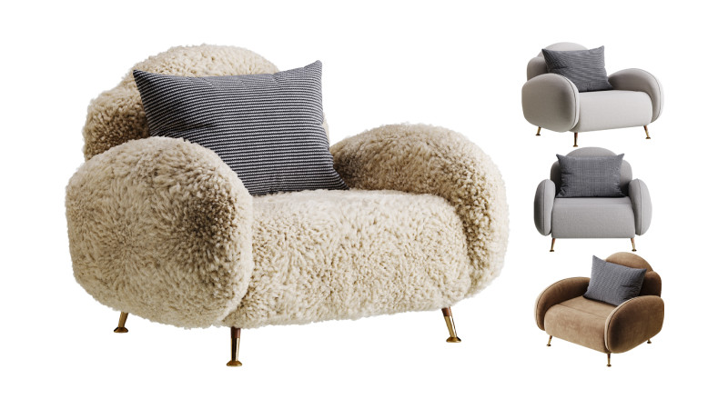 MILLER armchair 3D मॉडल .c4d .max .obj .3ds .fbx .stl .blend