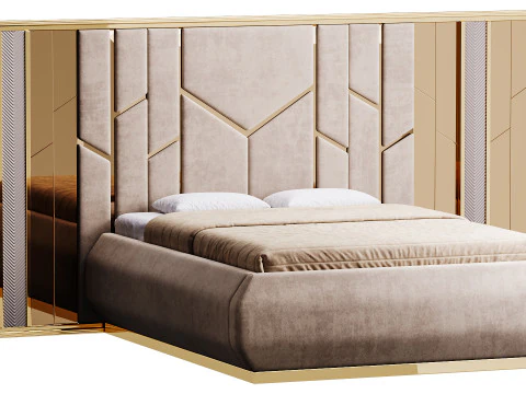 Modena Luxury Bed Room 3D Model