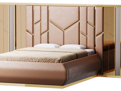 Modena Luxury Bed Room 3D Model