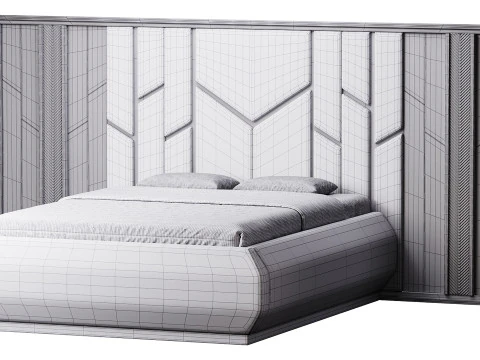 Modena Luxury Bed Room 3D Model