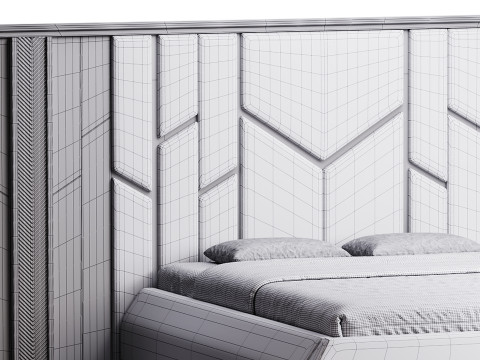 Modena Luxury Bed Room 3D 모델