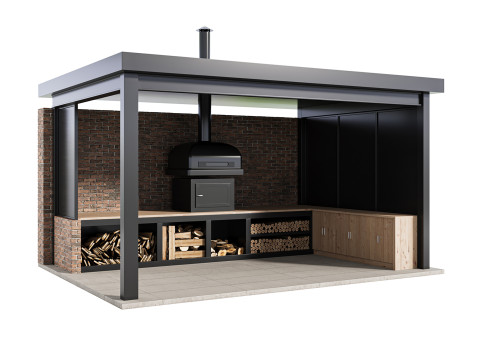 Modern Outdoor Kitchen 03 Modelo 3D