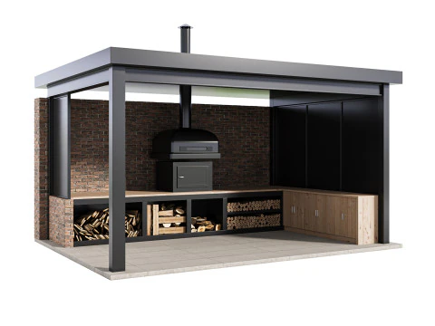 현대적인 야외 주방 03 3D 모델