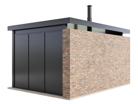 Современная уличная кухня 03 3D Модель