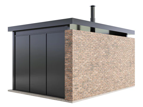 Modern Outdoor Kitchen 03 3D Model