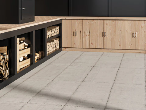 Modern Outdoor Kitchen 03 3D Model