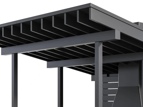 Cucina da esterno moderna 04 Modello 3D