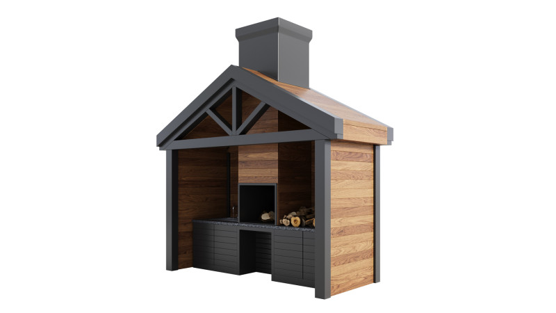 Modern Outdoor Kitchen 23 Modelo 3D .c4d .max .obj .3ds .fbx .stl .blend