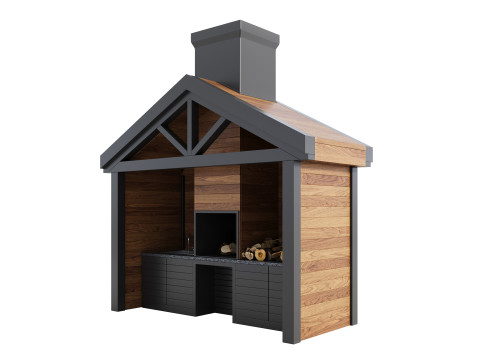 Modern Outdoor Kitchen 23 Modelo 3D