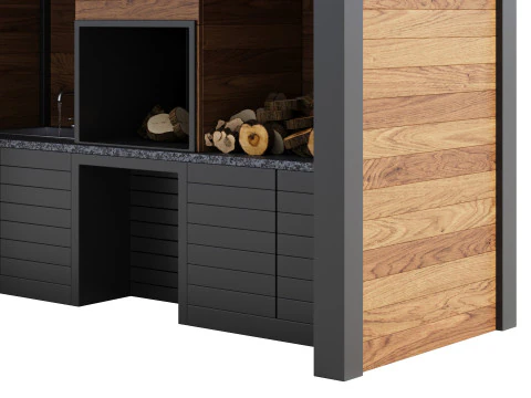 Cucina da esterno moderna 23 Modello 3D