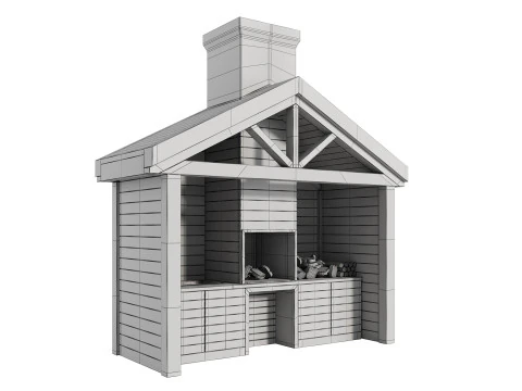 Cucina da esterno moderna 23 Modello 3D