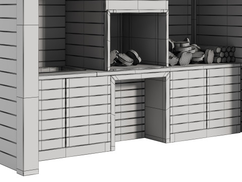 Moderne Outdoor-Küche 23 3D Modell