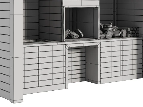 Cucina da esterno moderna 23 Modello 3D