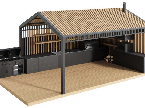 Modern Açık Mutfak 25 3D Model