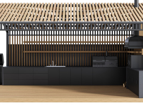 Modern Açık Mutfak 25 3D Model