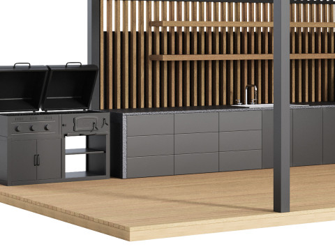 Modern Açık Mutfak 25 3D Model