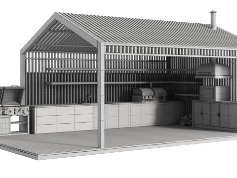 Modern Açık Mutfak 25 3D Model