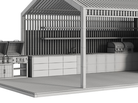 Modern Açık Mutfak 25 3D Model