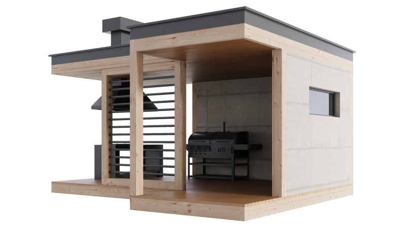 Сучасна вулична кухня 26 3D Модель .c4d .max .obj .3ds .fbx .stl .blend