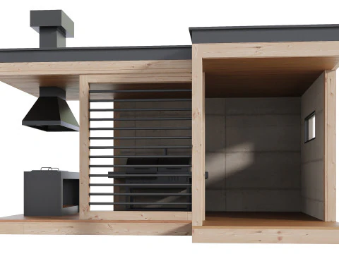 Cucina da esterno moderna 26 Modello 3D