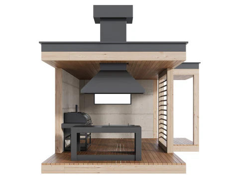 Cucina da esterno moderna 26 Modello 3D