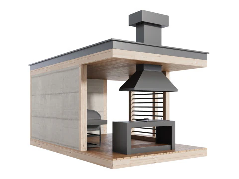 Cucina da esterno moderna 26 Modello 3D