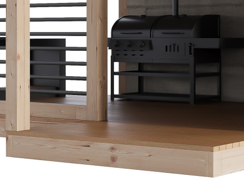 Сучасна вулична кухня 26 3D Модель