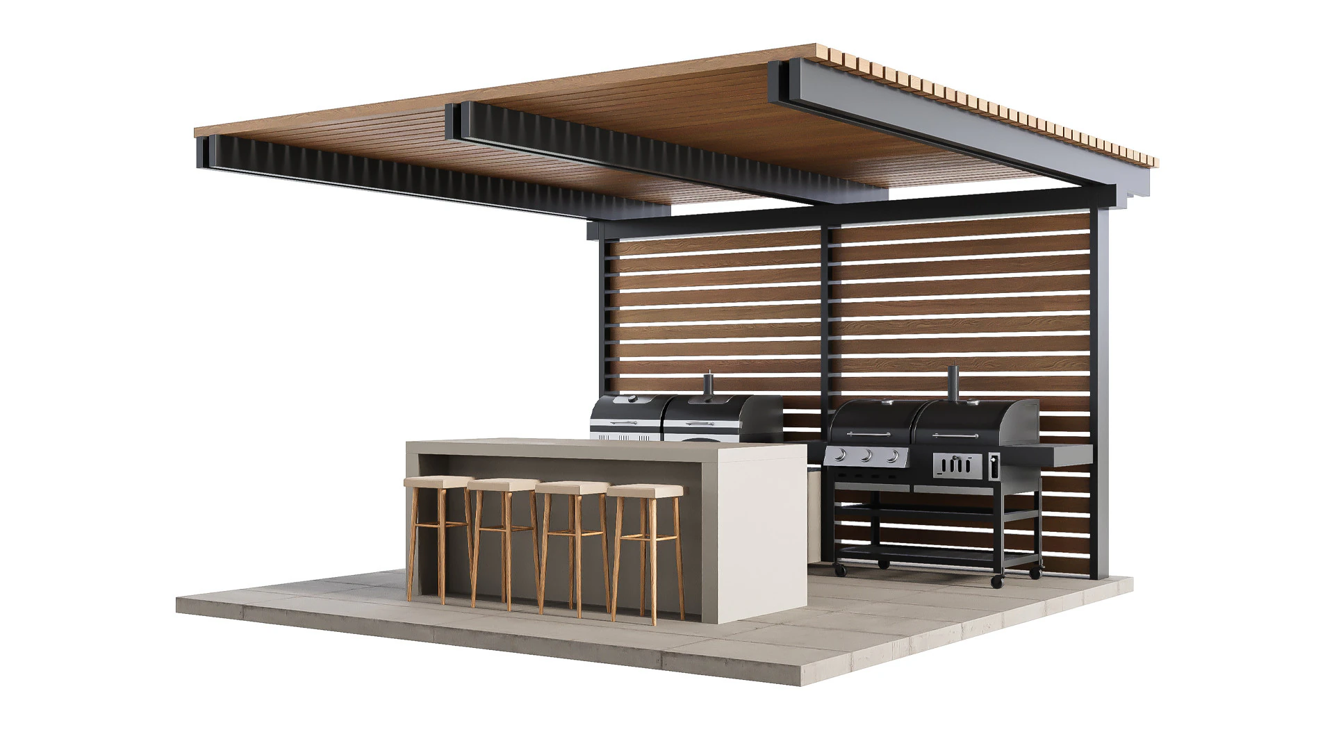 Cucina da esterno moderna 27 Modello 3D .c4d .max .obj .3ds .fbx .stl .blend 