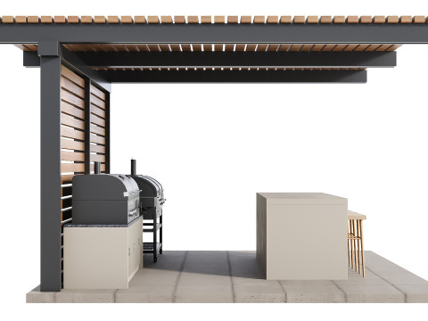 现代户外厨房 27 3D 模型