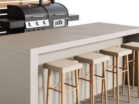 现代户外厨房 27 3D 模型