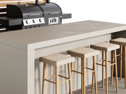Cucina da esterno moderna 27 Modello 3D