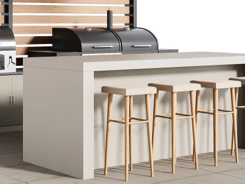 Cucina da esterno moderna 27 Modello 3D