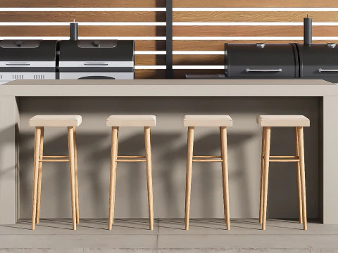 Cucina da esterno moderna 27 Modello 3D