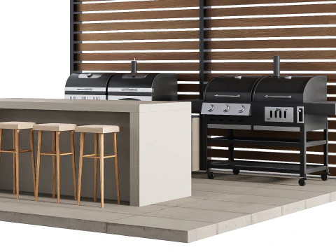 Cucina da esterno moderna 27 Modello 3D
