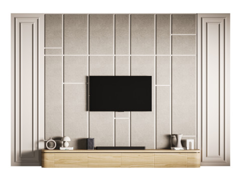 Modern TV Wall 031 Modelo 3D