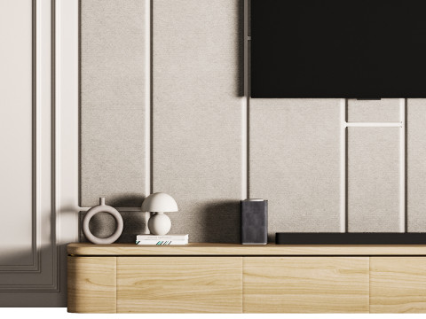 Modern TV Wall 031 Modelo 3D