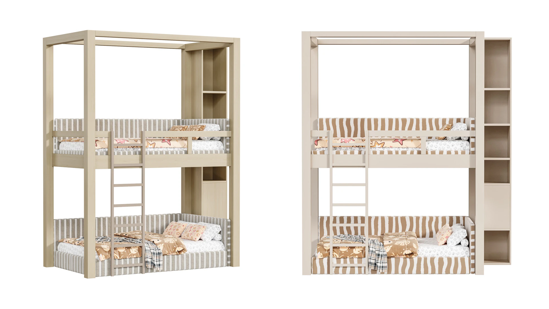 Bunk bed for kids 6 3D Model .c4d .max .obj .3ds .fbx .stl .blend 